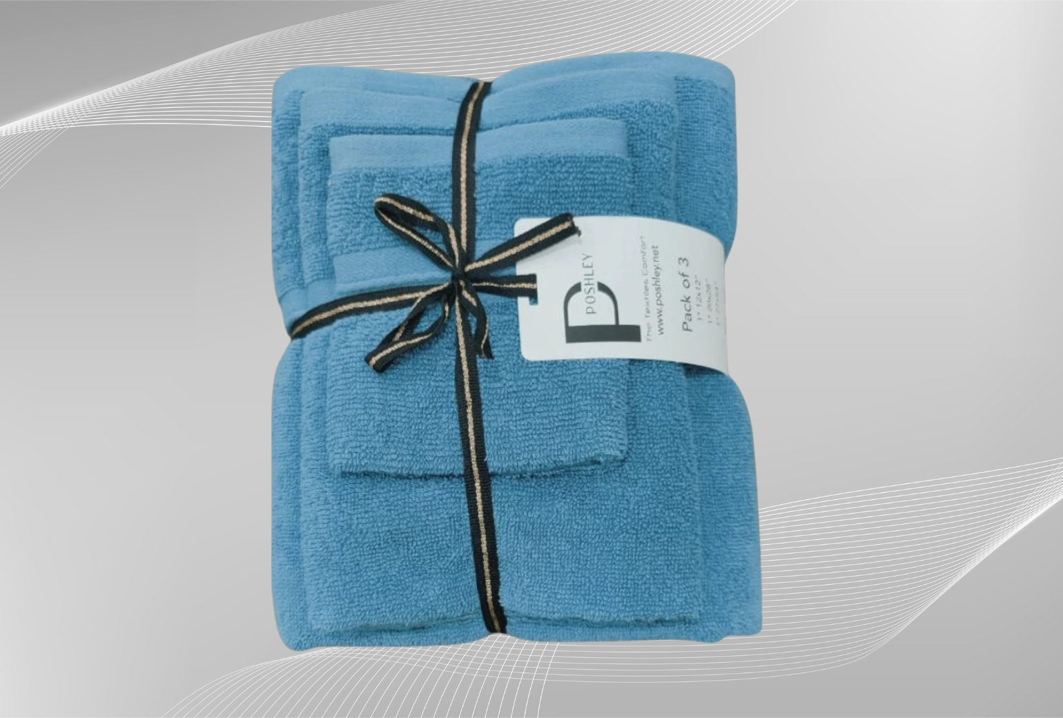 Premium Towel Pack of 3 - Light Blue